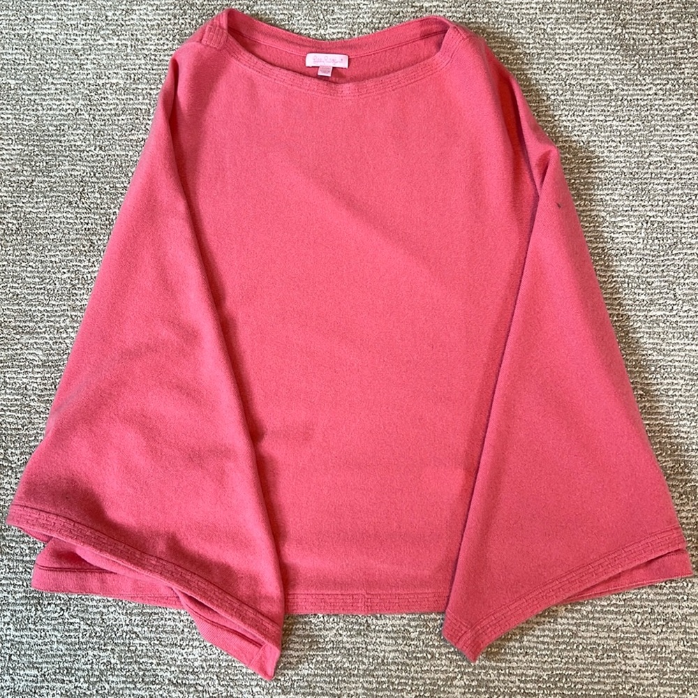 Lily Pulitzer Pink Cashmere Poncho size L/XL